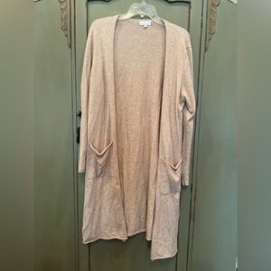 Mud Pie Light Tan Open Front Cardigan